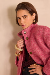 LAMIA PINK WOOL COAT