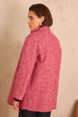 LAMIA PINK WOOL COAT