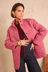 LAMIA PINK WOOL COAT