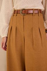 DAISY WIDE LEG CAMEL TROUSERS