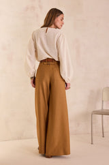 DAISY WIDE LEG CAMEL TROUSERS