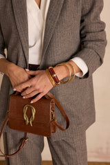 NELIA STRIPED WOOL JACKET