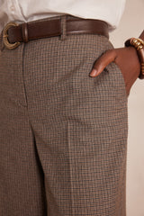 FERGUSON WIDE-LEG CHECKED TROUSERS