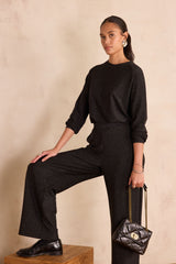 FLAMME LONG-SLEEVED SEQUINED TOP