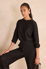 FLAMME LONG-SLEEVED SEQUINED TOP