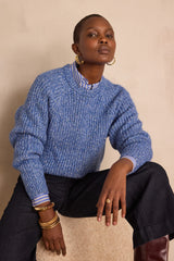 ESMERALDA BLUE COTTON STRIPED SHIRT