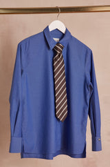 THEOPHILE DARK BROWN STRIPED TIE