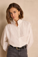 SIA RUFFLED COTTON BLOUSE