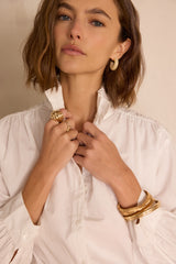 SIA RUFFLED COTTON BLOUSE