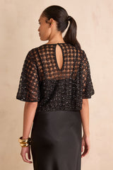 BLING RHINESTONES CROPPED TOP