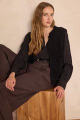 FLAUBERT CHOCOLATE WIDE LEG TROUSERS