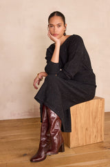 CLEOPATRE SEQUIN KNIT MIDI SKIRT