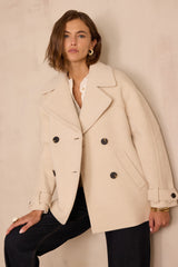 DEAN WOOL NATURAL PEACOAT