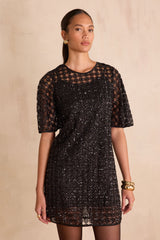 ROSELLA SHORT SLEEVES A-LINE DRESS