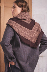 TAMINE BURGUNDY 100% WOOL SCARF