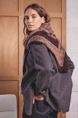 TAMINE BURGUNDY 100% WOOL SCARF