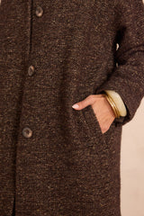 ARMANCE CHOCOLATE WOOL COAT