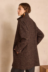 ARMANCE CHOCOLATE WOOL COAT