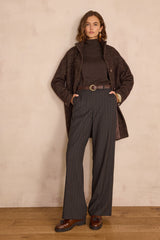 ARMANCE CHOCOLATE WOOL COAT