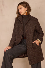ARMANCE CHOCOLATE WOOL COAT