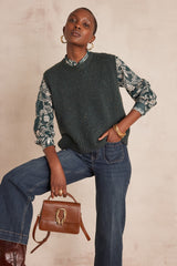 COLETTE GREEN FLORAL PRINT SHIRT