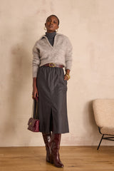 CHARLIE ANTHRACITE WOOL SKIRT