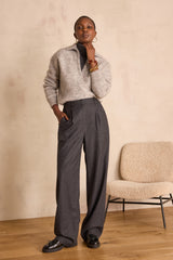 MILO ANTHRACITE WOOL TROUSERS