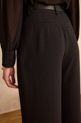 FLAUBERT BLACK WIDE LEG TROUSERS