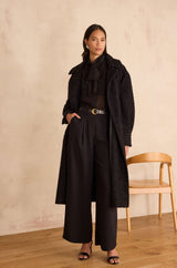 FLAUBERT BLACK WIDE LEG TROUSERS