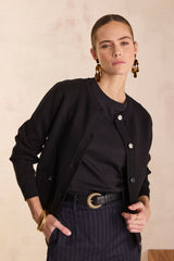 PETERSON BLACK CARDIGAN