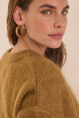 LOU BRONZE MOHAIR CARDIGAN