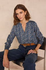 DOLCE ARABESQUE PATTERN BLOUSE