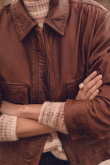 COCO CINNAMON LEATHER JACKET