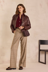 CARLA BRICK 100% LEATHER JACKET