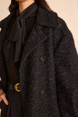 DJOVANNI BLACK LUREX COAT