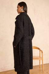 DJOVANNI BLACK LUREX COAT