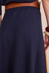 OCTAVE BLUE FLOWING KNIT SKIRT