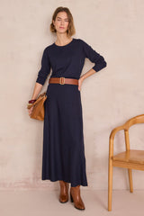 OCTAVE BLUE FLOWING KNIT SKIRT