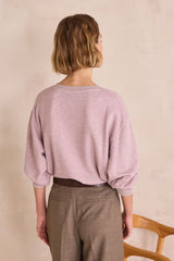 LESLY ROSEWOOD COTTON SWEATSHIRT