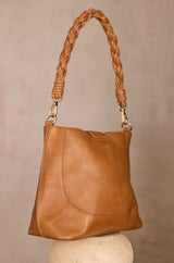 MARCEL LIGHT CAMEL LEATHER BUCKET BAG