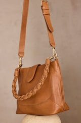 MARCEL LIGHT CAMEL LEATHER BUCKET BAG