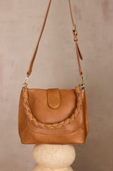 MARCEL LIGHT CAMEL LEATHER BUCKET BAG