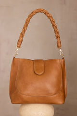 MARCEL LIGHT CAMEL LEATHER BUCKET BAG