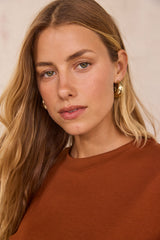 LENI CINNAMON COTTON T-SHIRT