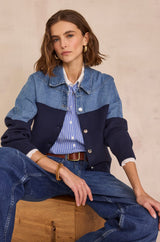 PENNY NAVY BI-COLOR JACKET