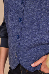 PARKER COTTON BLEND SLEEVELESS CARDIGAN