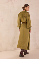 JULIANA SAGE SATIN LONG SKIRT