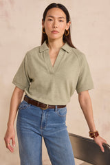 LEXY ALMOND SHORT SLEEVE COTTON T-SHIRT