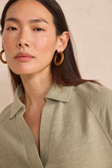 LEXY ALMOND SHORT SLEEVE COTTON T-SHIRT