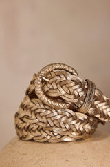 EDDY GOLD LEATHER BELT